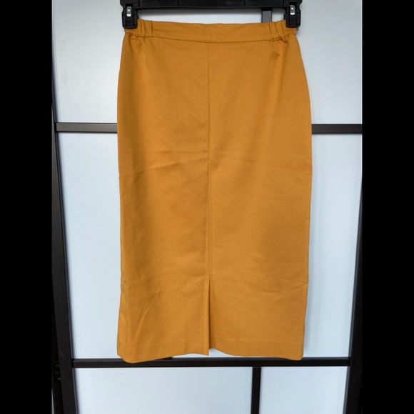 Among Mango Yellow Pencil Skirt - Picture 2 of 4